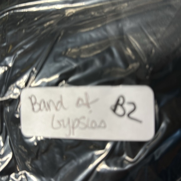 NWT BAND OF GYPSIES GIRL CRUSH Black Velvet woman spaghetti strap dress MED - Picture 13 of 13